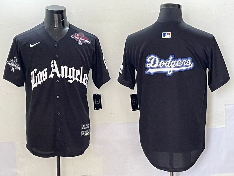 Men Los Angeles Dodgers Blank Black Five generations Joint Name 2025 Nike MLB Jersey style 67